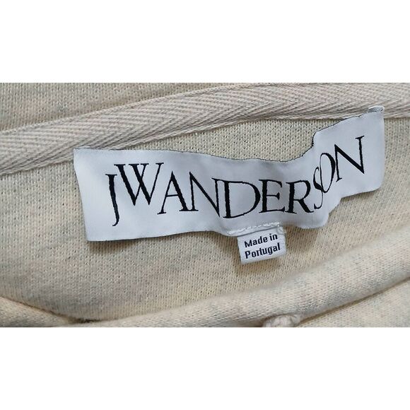 J wanderson mens large beige hoodie pullover sweatshirt cream - Picture 8 of 9